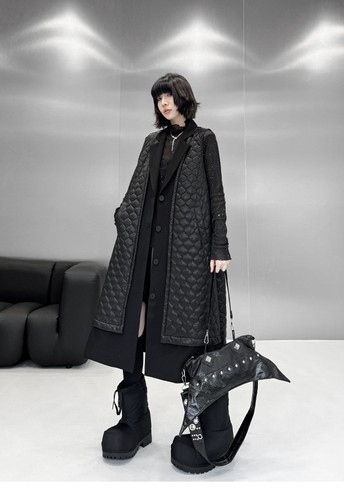 欧洲站小众设计感时尚棉服女2025秋冬新款宽松显瘦百搭中长款外套