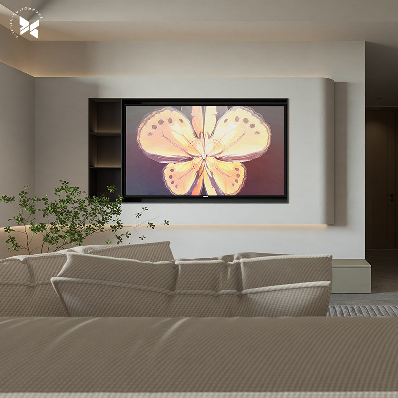 佰丽爱家大横厅电视柜极简轻奢风全屋定制设计大平层柜子【郊野】,全屋定制,轻定制电视柜,淘宝优惠券,粉丝福利购,淘宝优惠卷