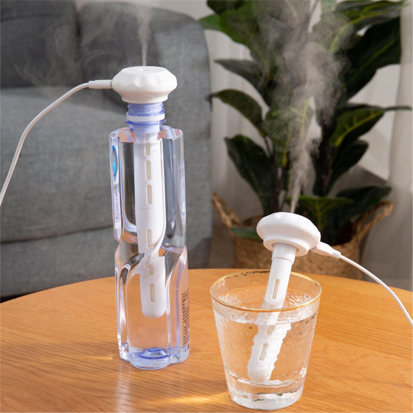 迷你usb矿泉水瓶加湿器车载钻石便携小型补湿器家用桌面空气喷雾