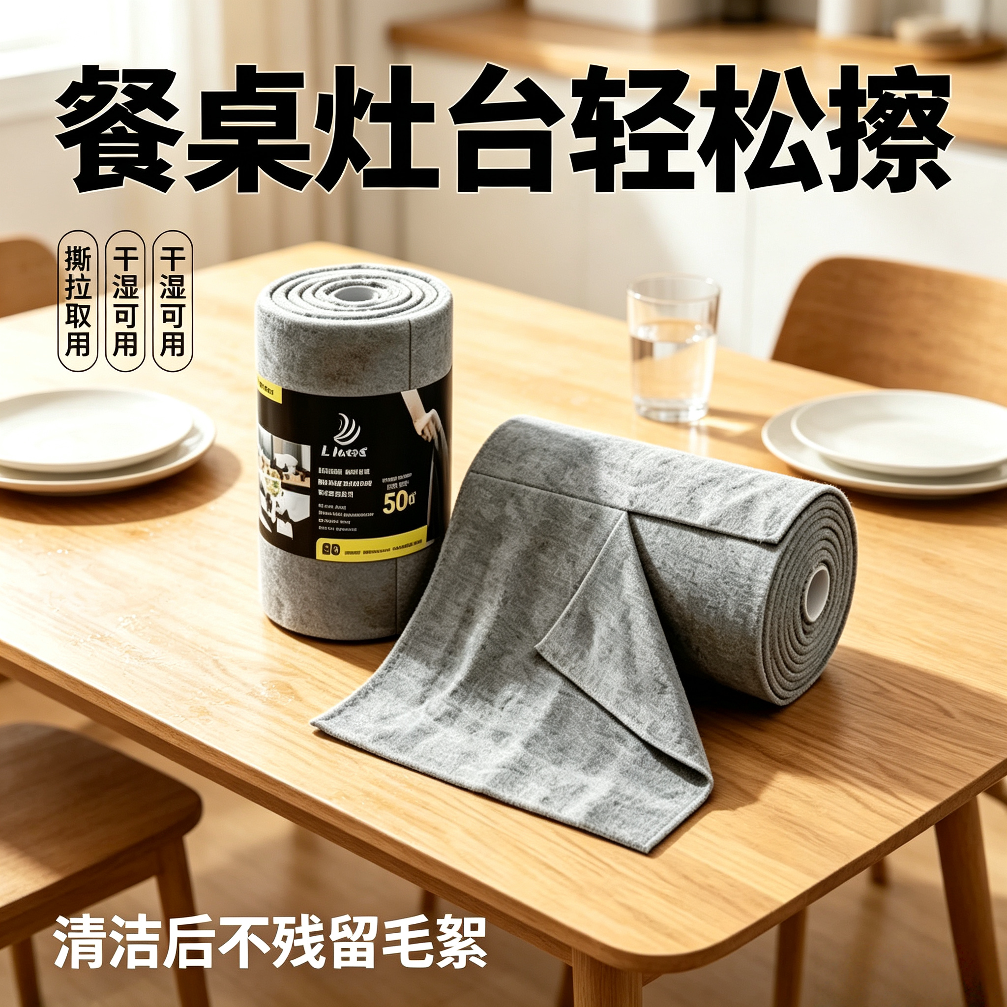 擦油布周抛毛巾懒人抹布家用厨房洗碗巾洗车清洁擦车巾撕拉毛巾卷