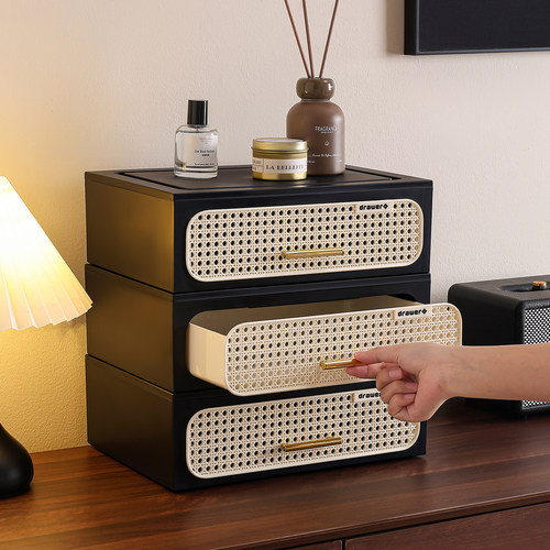 中古风抽屉式玄关收纳盒置物架