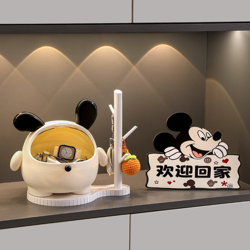 墩墩狗玄关鞋柜钥匙收纳盒装饰品