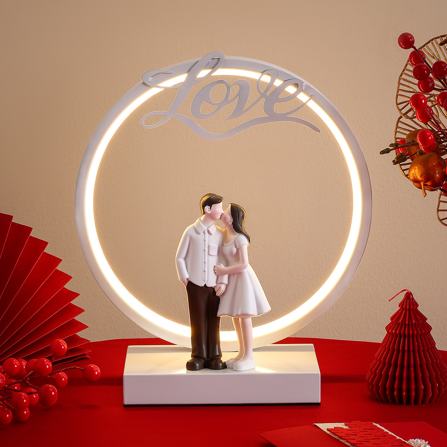 新婚礼物新中式夜灯摆件婚庆喜灯