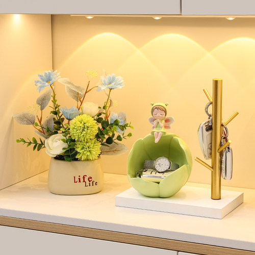 进门口钥匙挂架玄关收纳挂钩摆件家居饰品入户鞋柜置物架乔迁礼品