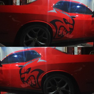 道奇挑战者地狱猫车贴Dodge Challenger后侧门AMCC防水创意拉花