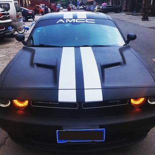 AMCC前档车贴道奇挑战者地狱猫机盖车顶尾箱线条防水防晒遮阳拉花