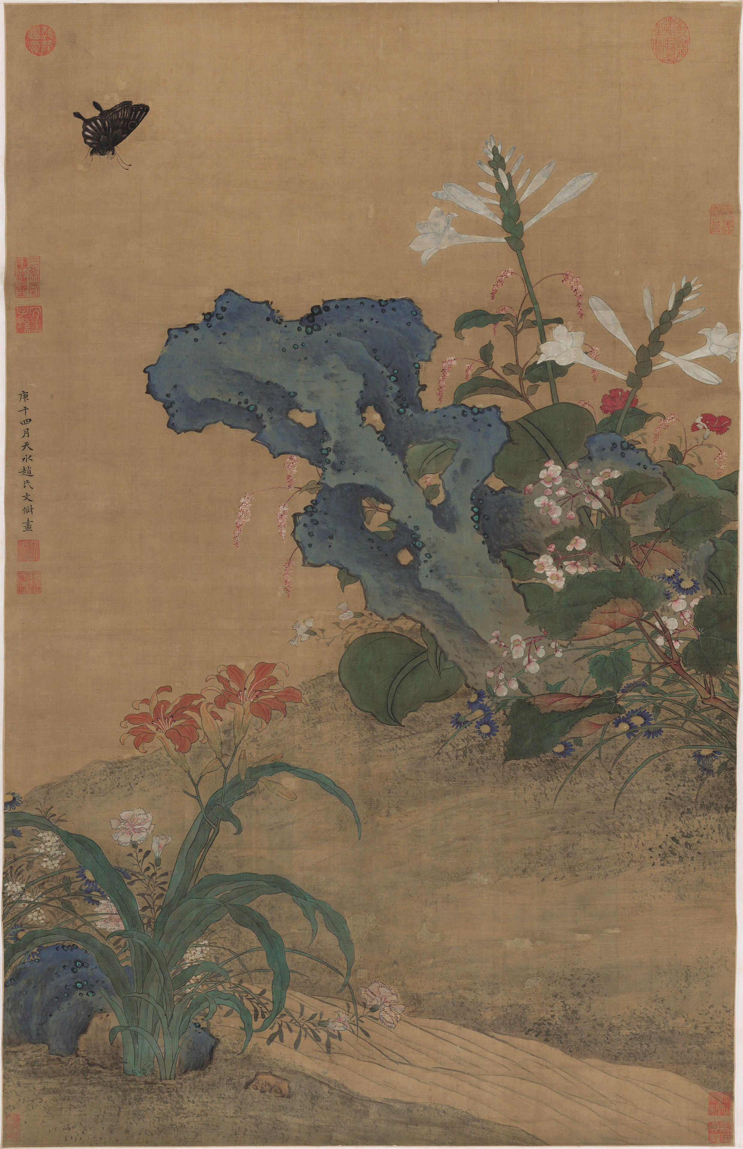 明文俶秋花蛱蝶图 图博物馆级超高清复刻复制复印版画仿古学习临