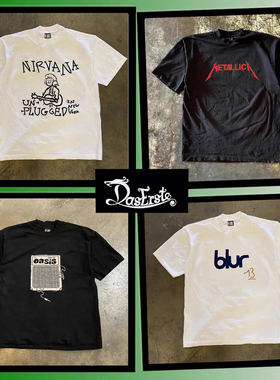 另类小众英式乐队美式重金属摇滚 外贸重磅纯棉短袖T恤男女潮牌