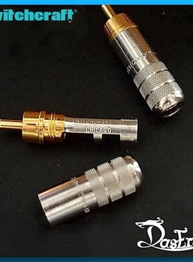 美国Switchcraft 3502AAU镀金RCA莲花插头 发烧hifi音频外壳镀镍