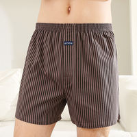 Arro pants Men's pure cotton underpants, loose, large-sized, high-waisted all-cotton pajae pants, fat shorts, boxer shorts, four-cornered trouser cuffs thumbnail 4