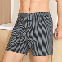 Arro pants Men's pure cotton underpants, loose, large-sized, high-waisted all-cotton pajae pants, fat shorts, boxer shorts, four-cornered trouser cuffs thumbnail 6