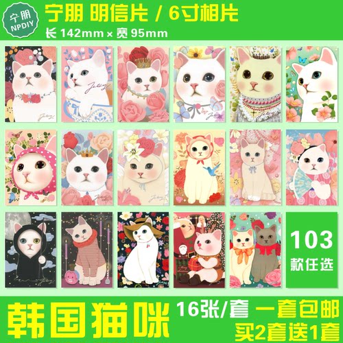 韩国猫咪甜蜜动画照片周边礼品