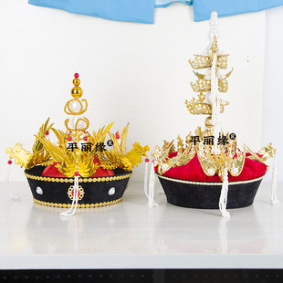 清朝皇后帽太后帽戏曲戏剧古装舞台演出头饰盔帽盔头戏帽皇后帽