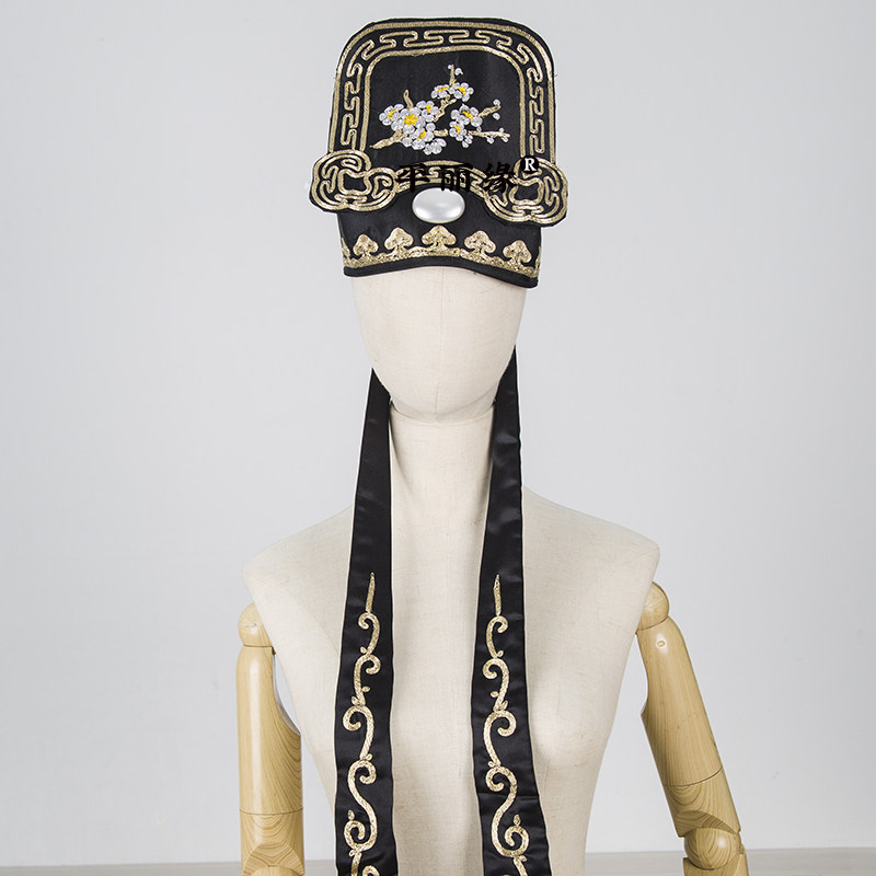 戏曲戏剧京剧盔帽昆曲张生牡丹亭荷叶巾 贫苦生巾学士文生 桥梁巾