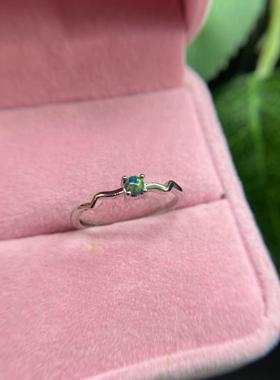 女性925银民族宝蓝绿极光00后