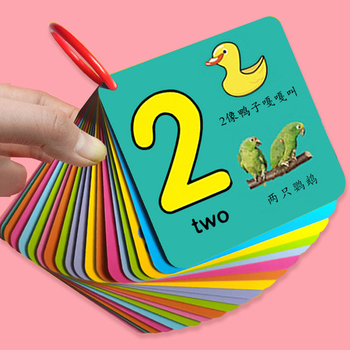 认识数字卡片1到100教具儿童