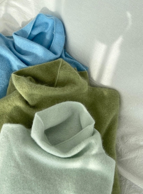 绿色软糯高领打底毛衣内搭可外穿针织衫女2025冬季新款高级感上衣