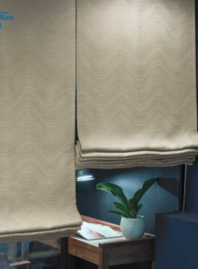 日本进口新款日式宽松波浪花纹卧室客厅阳台定制遮光窗帘ML3045