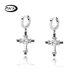POCK原创个性 新潮时尚 十字耳扣气质金属冷淡风耳环嘻哈朋克耳饰品