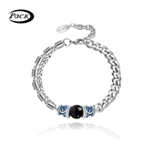 POCK原创潮流麻花链拼接设计手链男士 个性 小众简约百搭高级感手饰