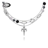 POCK原创酷帅叠戴设计感项链男小众ins风潮流新款 颈链个性 锁骨链