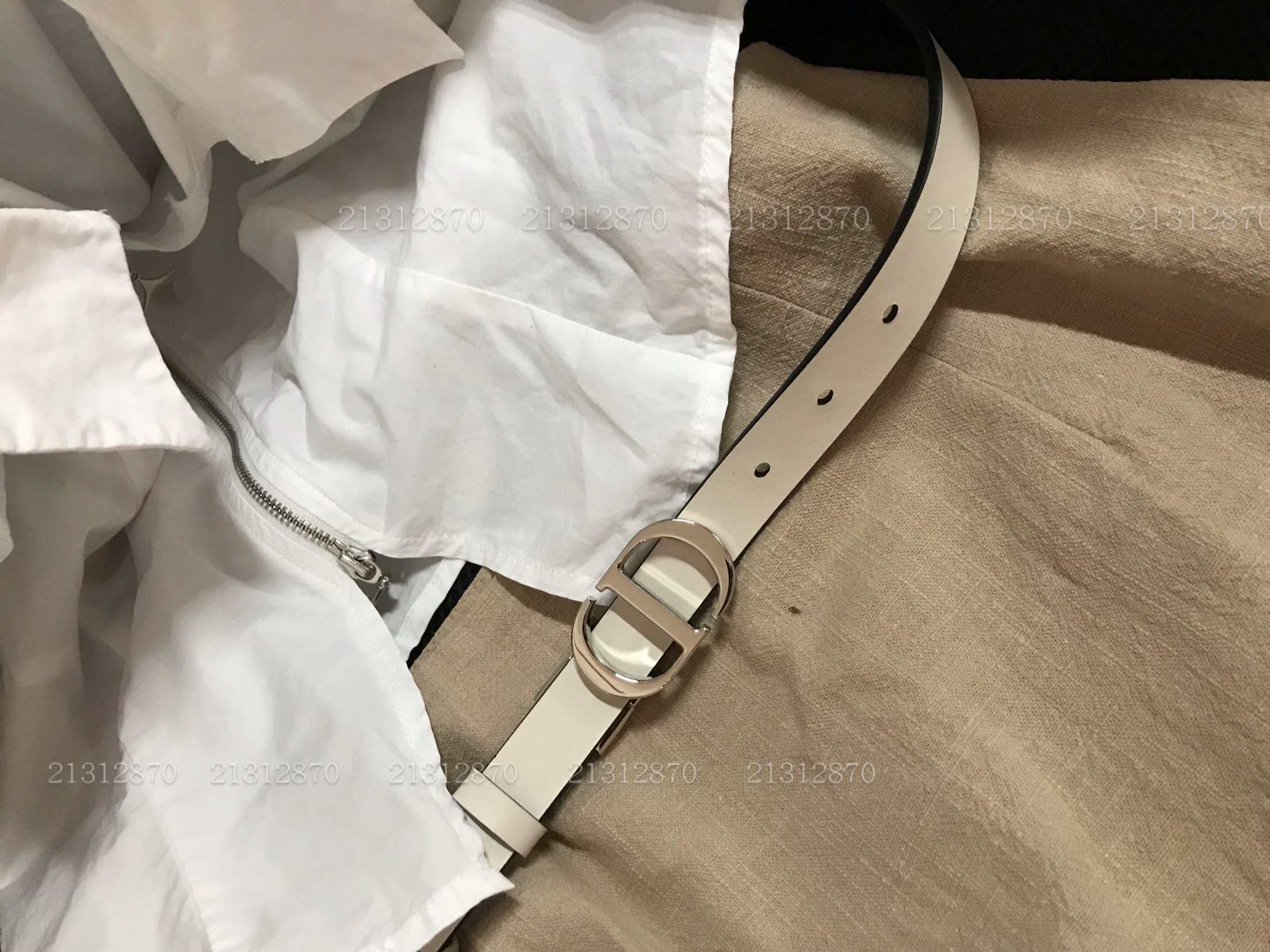 欧美25ss女士新款旋转扣黑白双面两用裤裙装饰真牛皮腰带皮带2cm