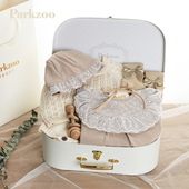 新生婴儿衣服礼盒彩棉高档女宝宝满月礼初生伴手礼春季 玩具 秋套装