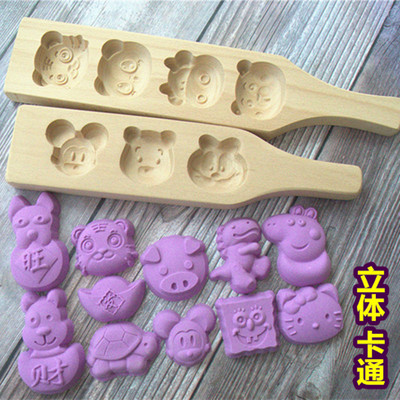 卡通月饼模具立体平面面点印模