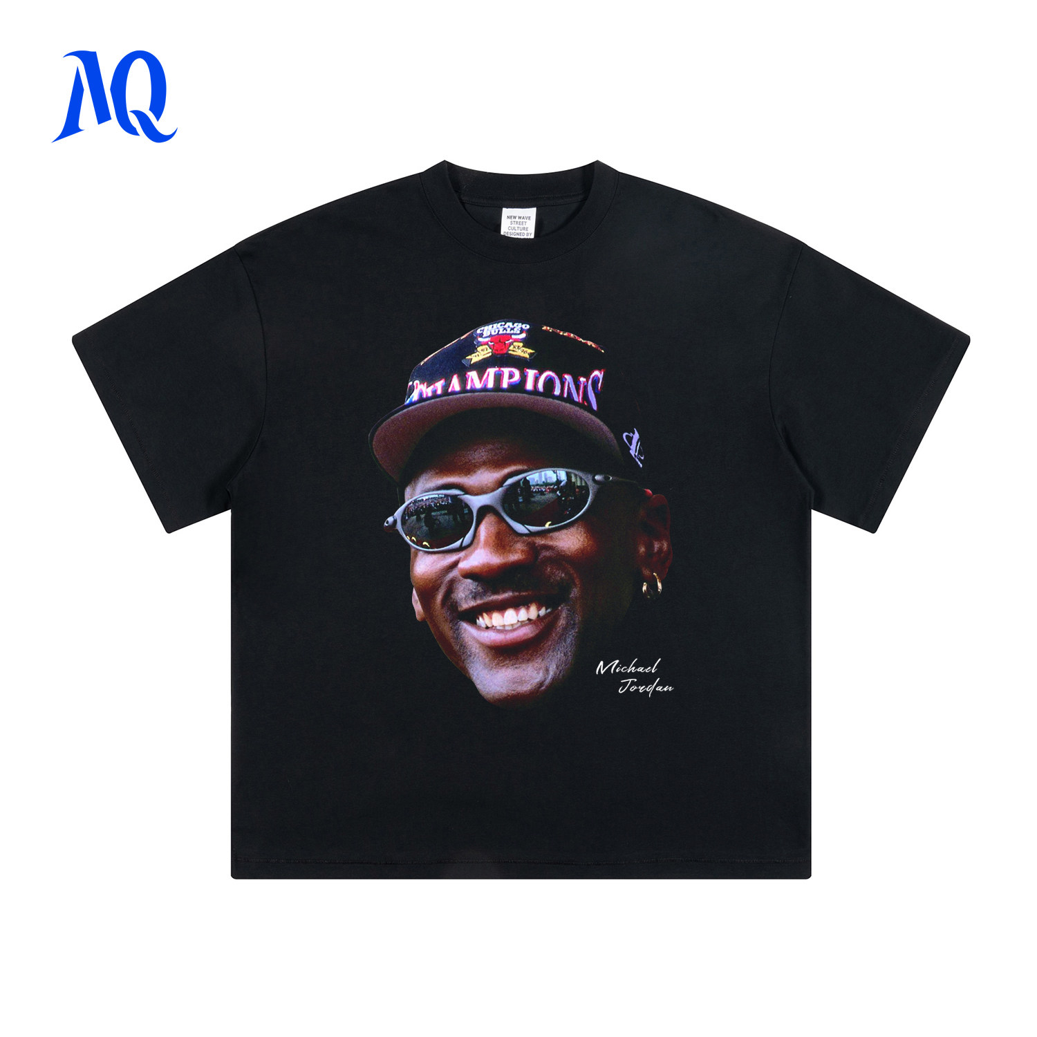 MQ原创2026SS 迈克尔冠军人像美式街头复古印花T恤