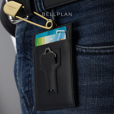 带钥匙位工卡包可双面刷工牌皮套