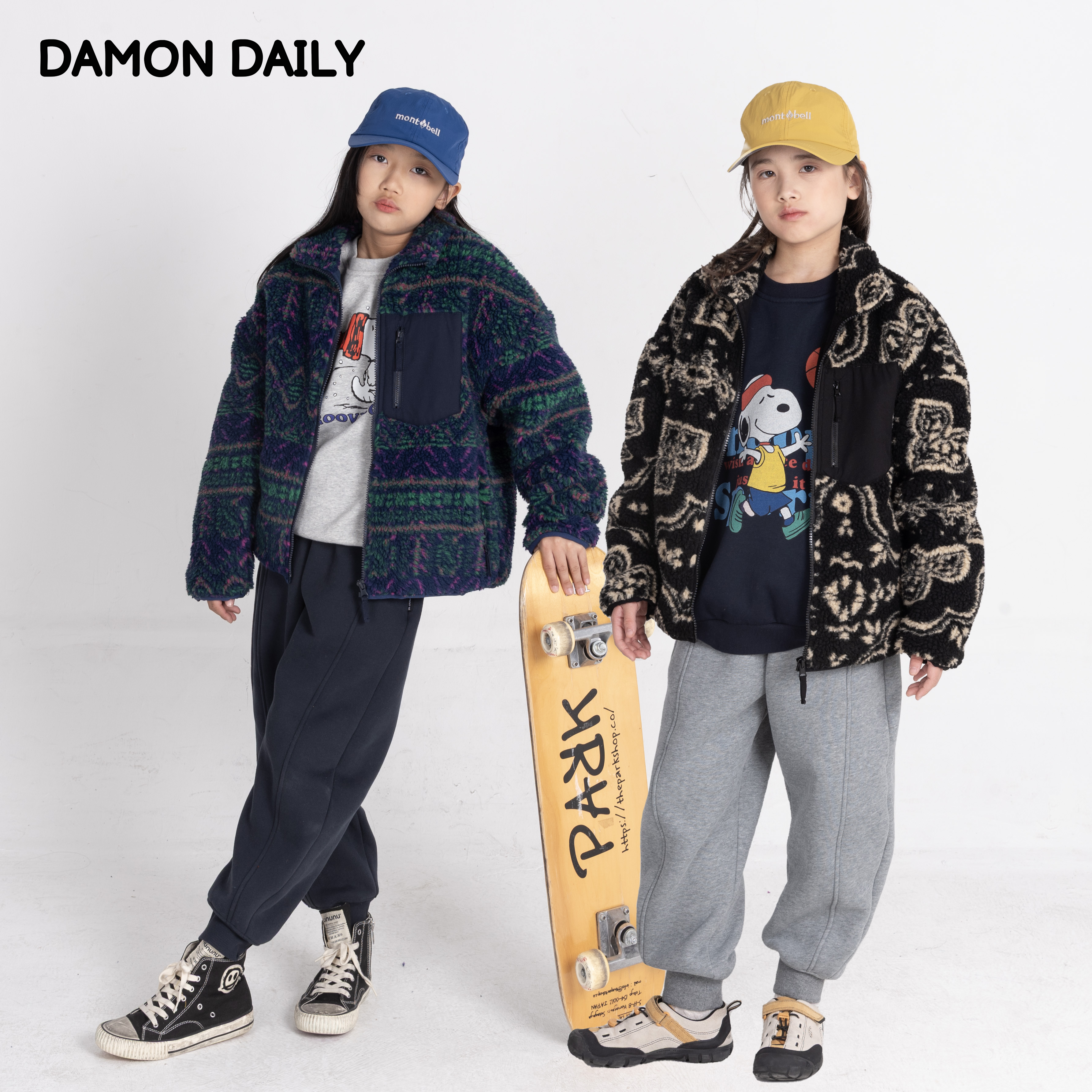 DAMONDAILY儿童三色保暖外套