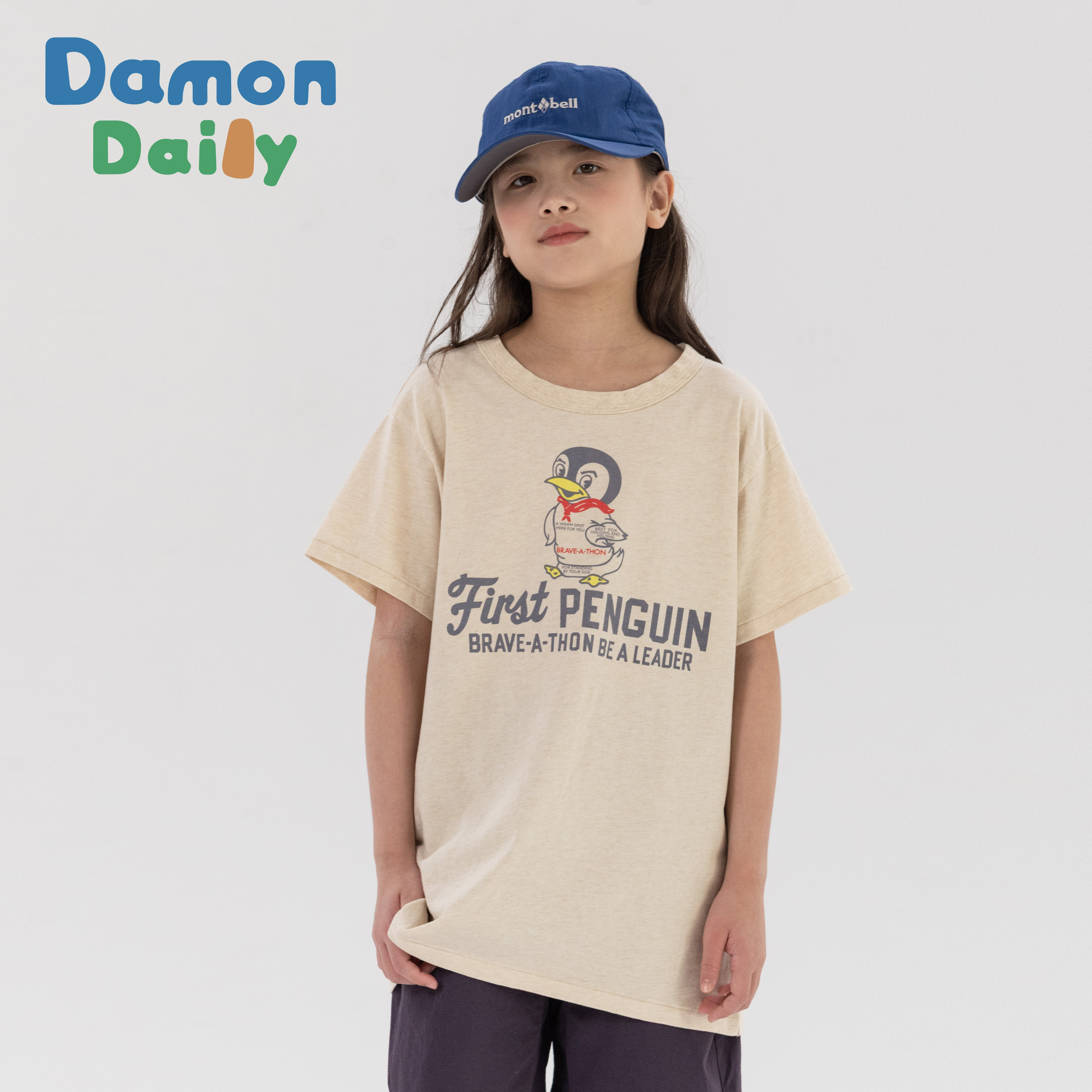 DAMON圆领日系DD企鹅卡通印花T恤图片