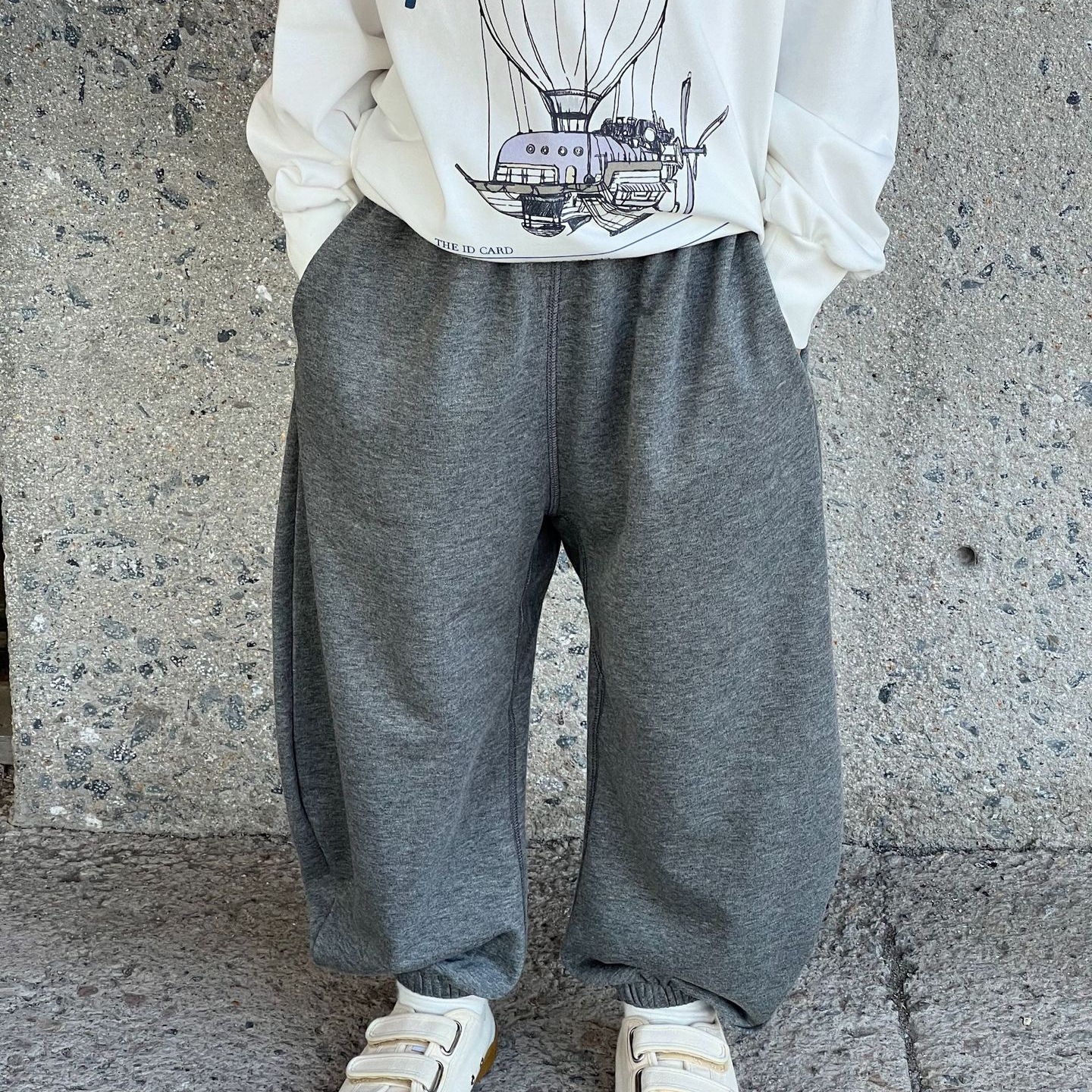 Damon25年秋季新品 儿童宽松针织卫裤日常百搭束脚裤