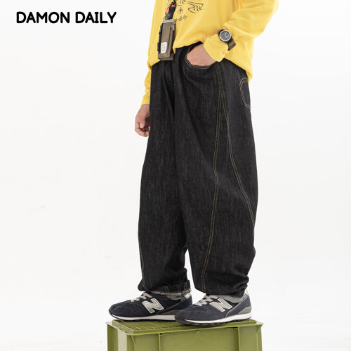 Damon春季儿童牛仔松紧腰长裤