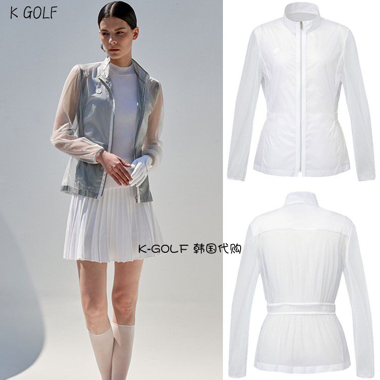 韩国代购ANELL高尔夫球服23年女春透气网眼凉爽套头衫golf上衣