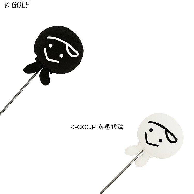 PIVVEE韩国正品代购高尔夫配饰23年男女款卡通毛绒笑脸一号木杆套