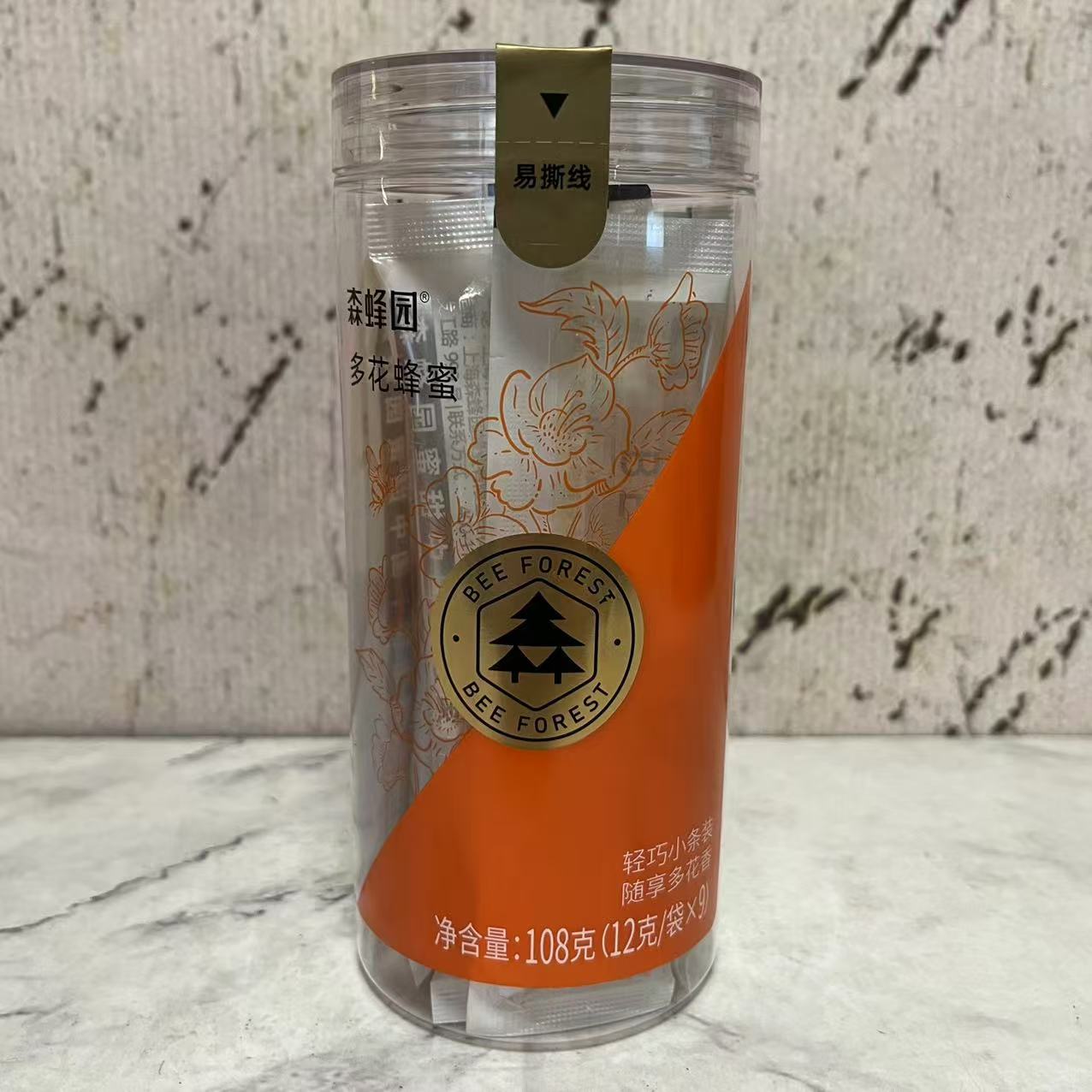 临期裸价特卖 SEN蜂园多花蜂蜜轻巧小条装108g(12g*9袋) 温水冲调