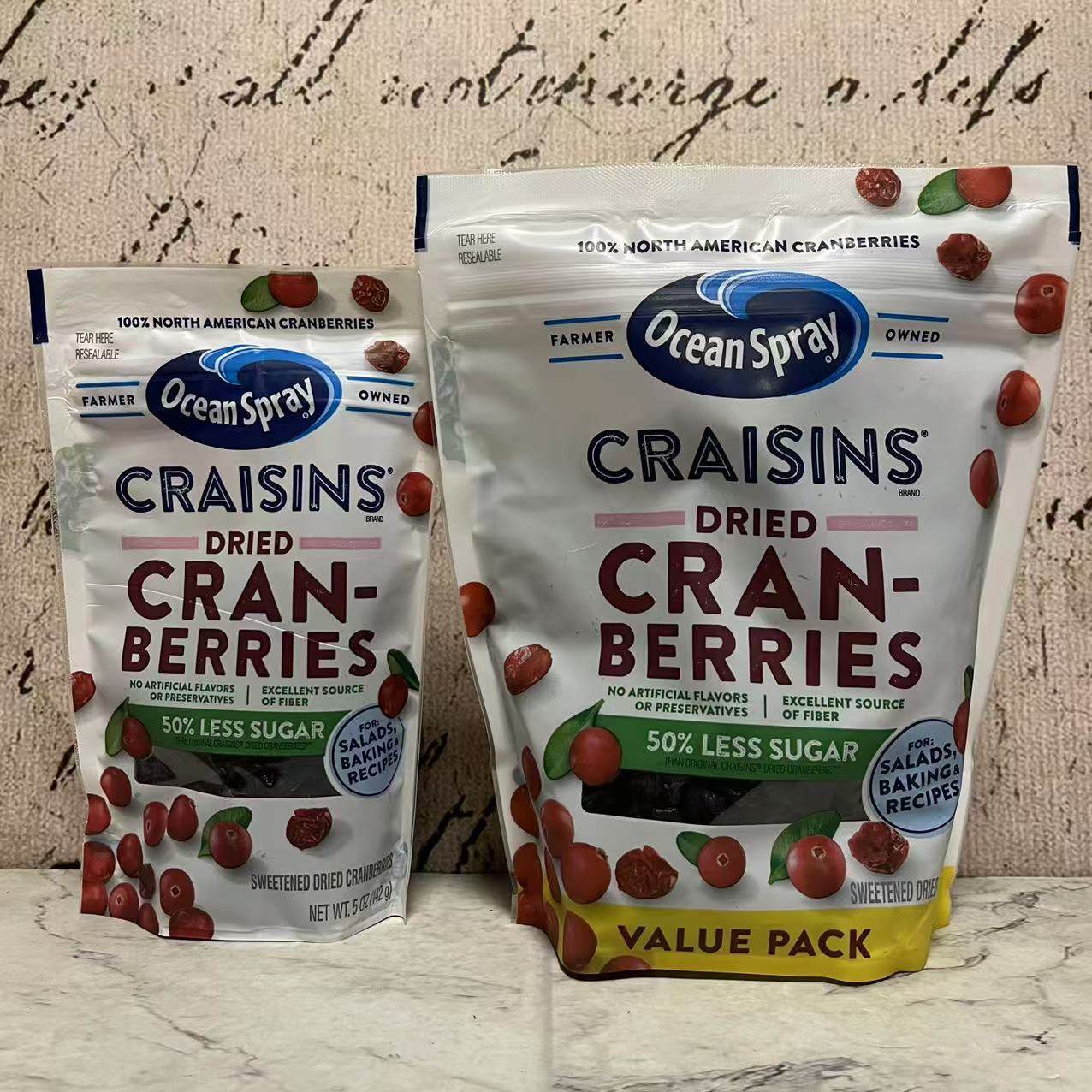 临期特卖 美国进口优鲜沛蔓越莓干(蜜饯)142g袋装 休闲果干零食