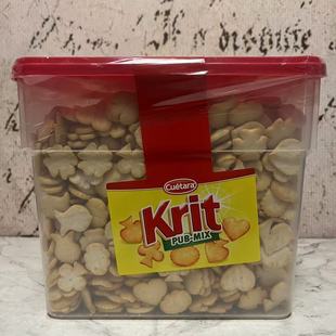 休闲零食 西班牙进口味贝尼咸味迷你薄脆饼干1.25kg盒装 特价 售卖