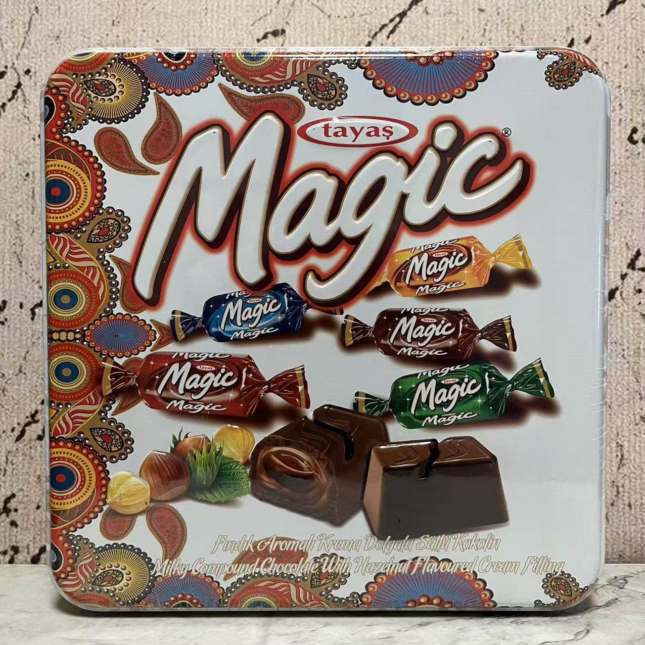 特价售卖 土耳其进口Magic榛子味夹心代可可脂巧克力(白盒装)700g,零食/坚果/特产,巧克力制品,淘宝优惠券,粉丝福利购,淘宝优惠卷