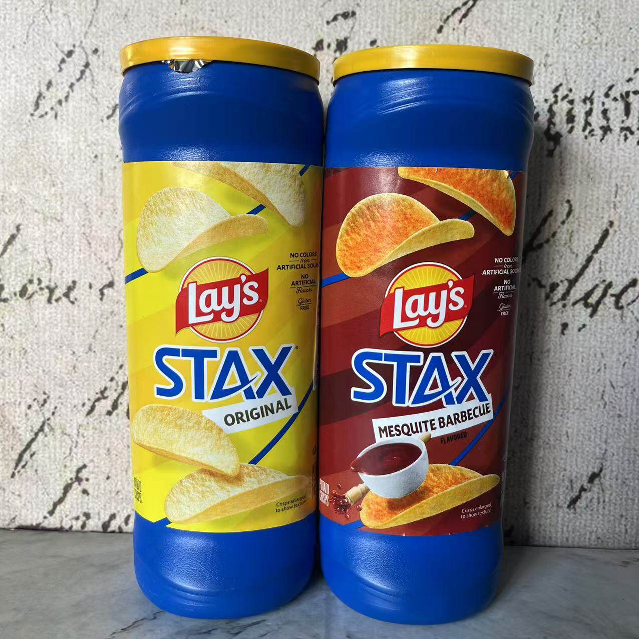 临期特卖 墨西哥进口Lay's乐事薯片烧烤原味155.9g罐装 休闲零食