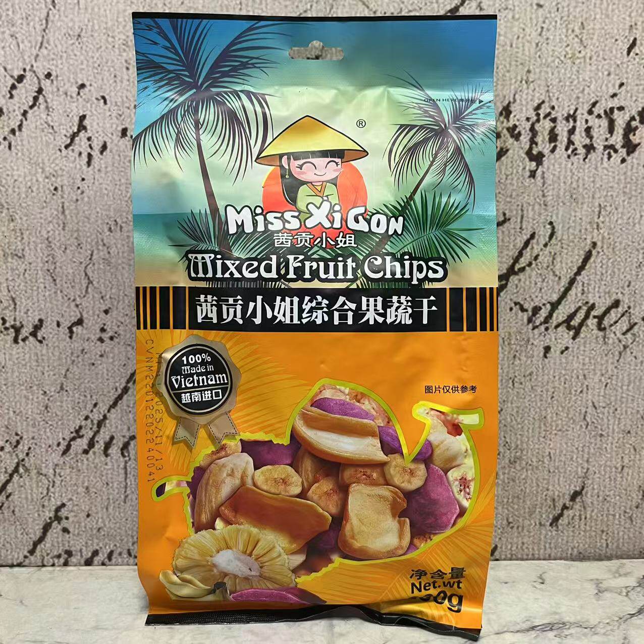 特价售卖 越南进口茜贡小姐综合果蔬干200g袋装 菠萝蜜芭蕉紫薯