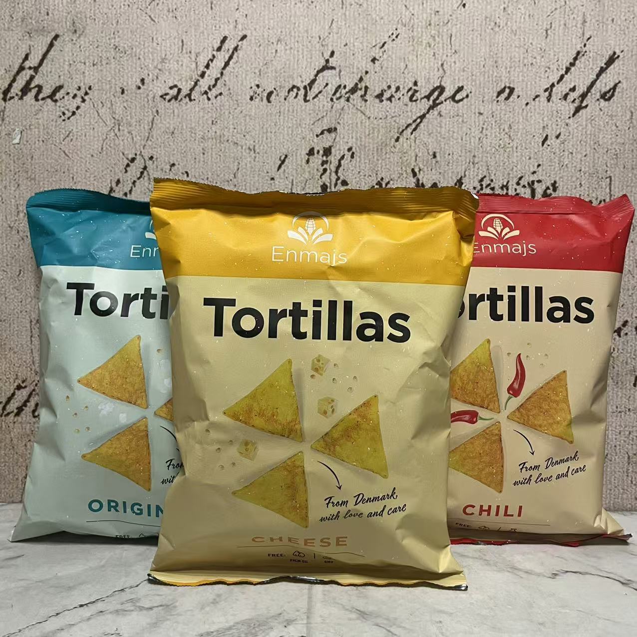 临期特卖 丹麦进口恩美斯原味奶酪香辣味玉米片120g袋装 休闲零食