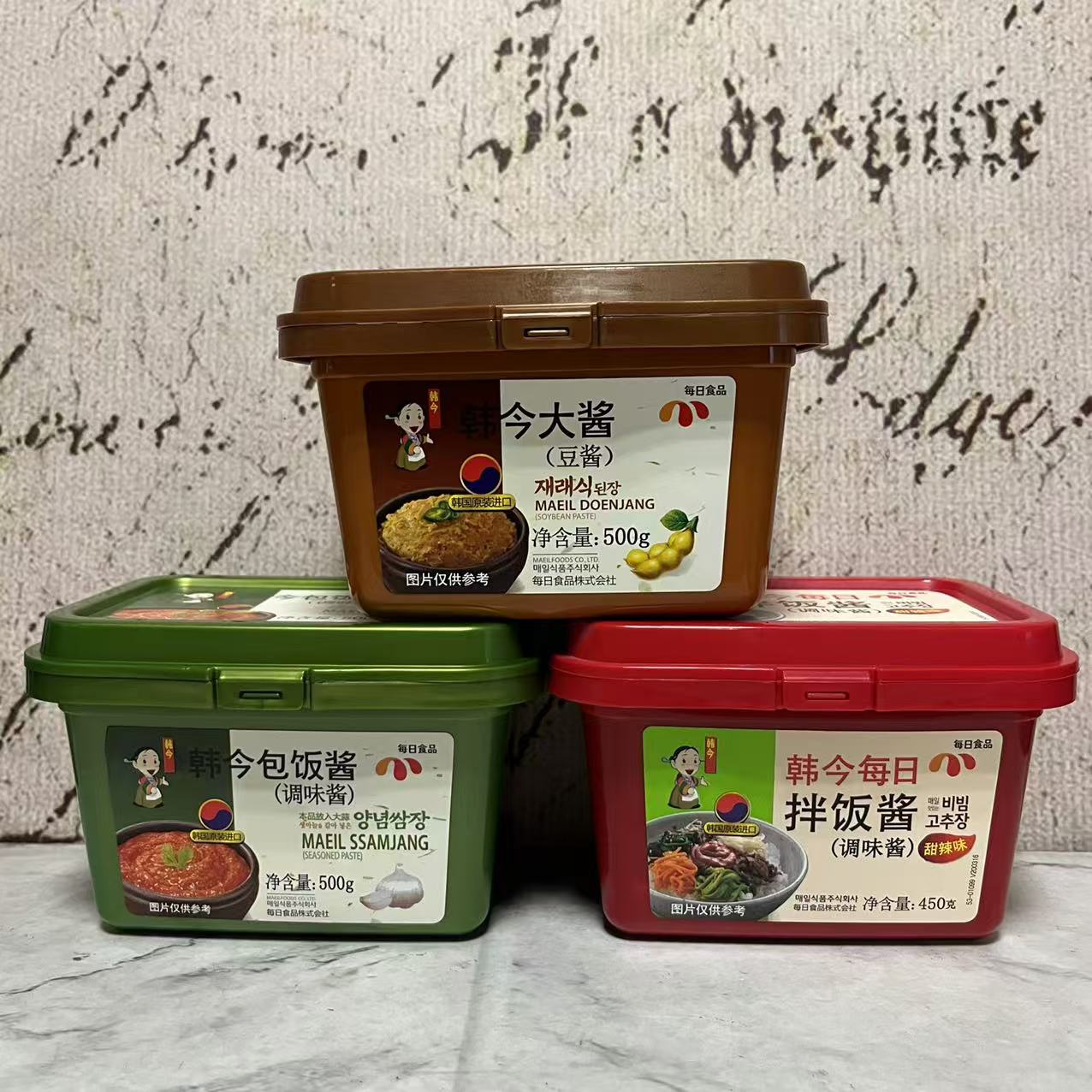 临期特卖 韩国进口韩今大酱包饭酱每日拌饭酱450g 拌饭拌面调味酱