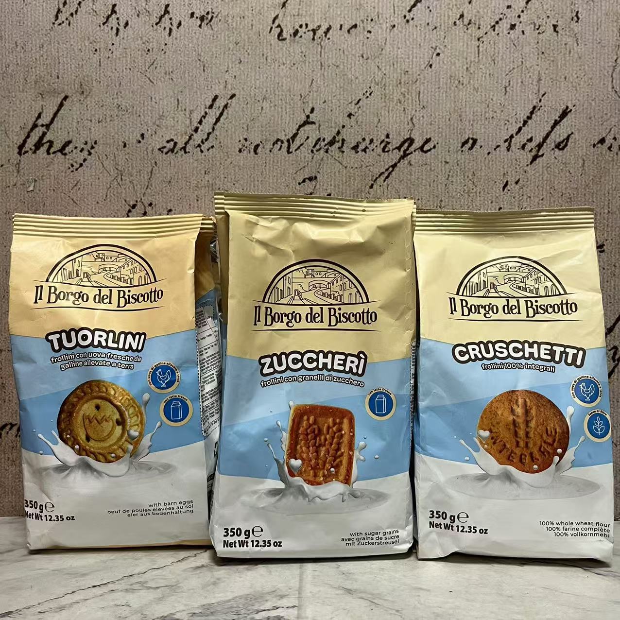 临期特卖 意大利进口博格瑞经典原味巧克力奶油全麦曲奇饼干350g