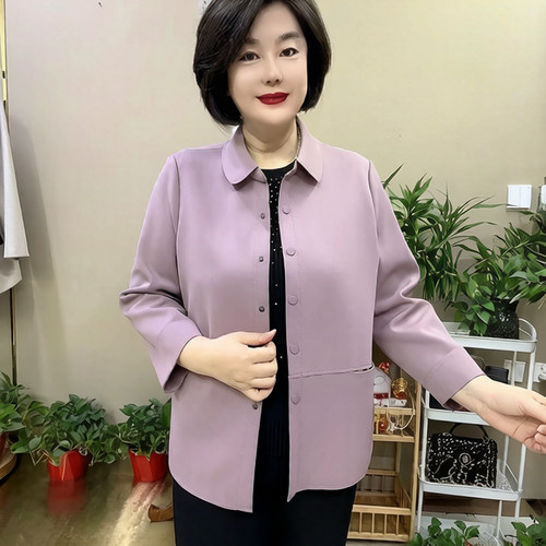 洋气妈妈休闲空气棉外套春季风衣