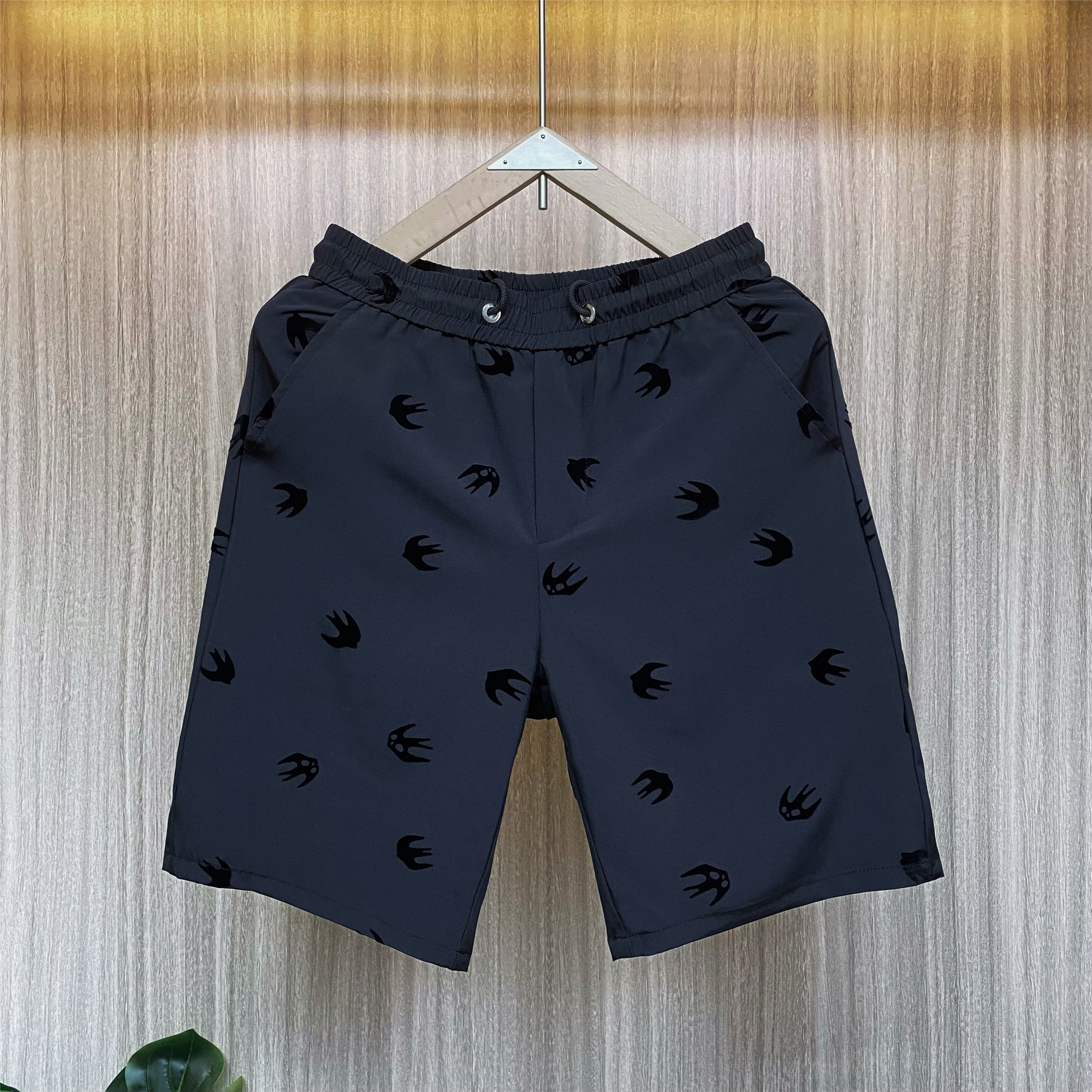 夏季薄款时尚植绒印花男士短裤