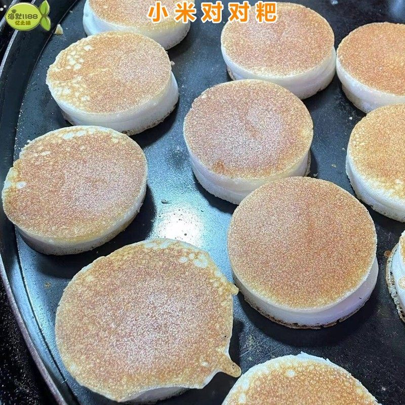 湖北特产小米粑粑农家手工早点现做发酵甜小米粿汽水溜粑对对米粑