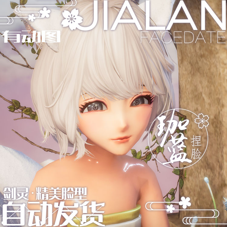 【珈蓝】剑灵捏脸 灵女脸型数据 官服/怀旧服 小美女 仿人女脸 01