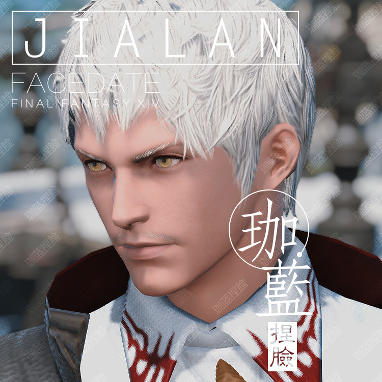 【珈蓝】ff14最终幻想14捏脸数据脸型人族人类人男平原男【零】